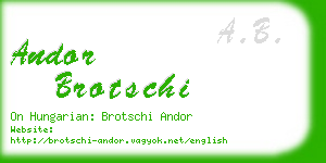 andor brotschi business card